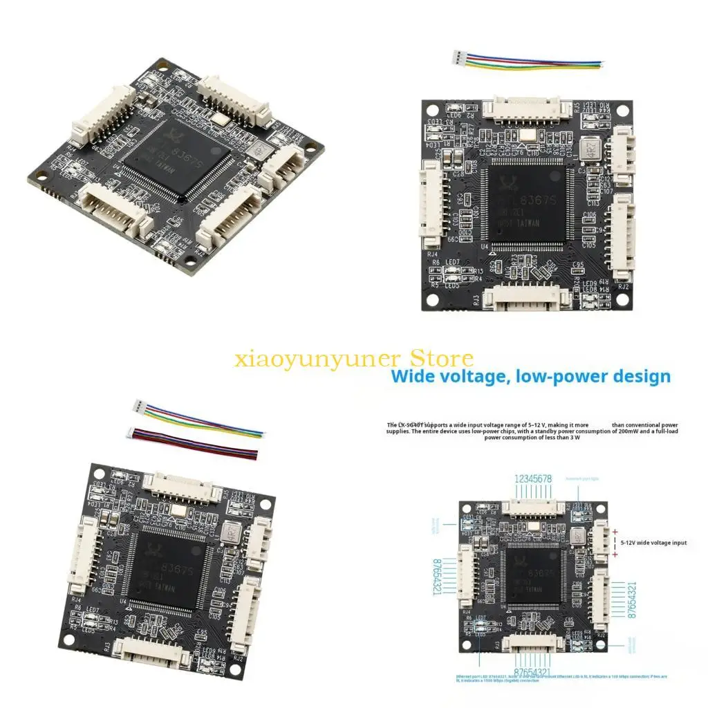 P9JB 4 Port Fast speed Gigabit Ethernet Switches Module With LED Indicators For IoTs