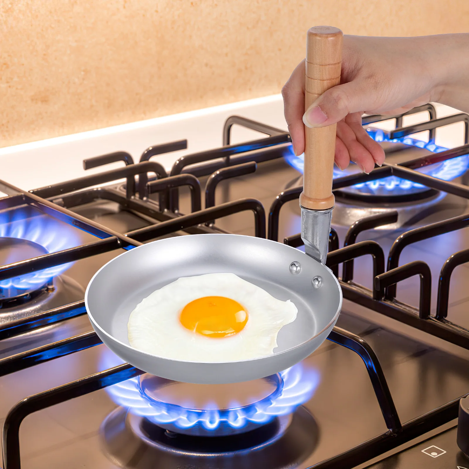 

Japanese Omelette Pan 17CM Vertical Handle Luxury Version Gas Stove Cooking Eggs Wok Tamagoyaki Oyakodon Kitchen Use Frying Pan