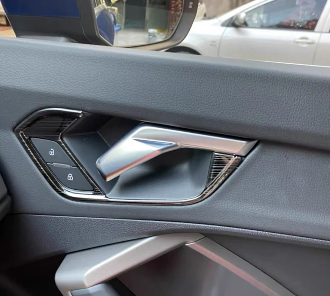 

Для Audi Q3 F3 2019-2022 аксессуары для интерьера Стайлинг автомобиля внутренняя дверная ручка рамка наклейка декоративная накладка
