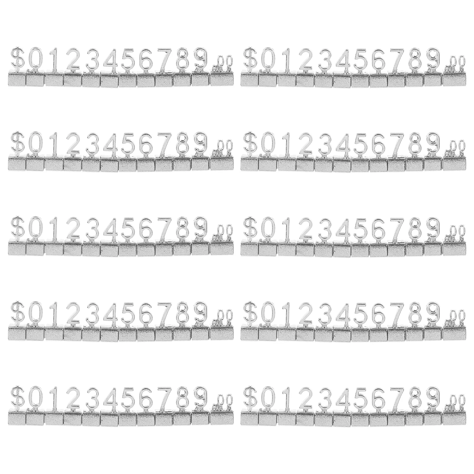 10Pcs Price Block Metal Pricing Label Stand Cube Display Rack Jewelry Tag Folder Filing Products Signs Sale Price Display Stand
