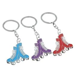 Zinc Alloy Roller Skates Chic Keychain Fashion Personalized Decoration Pendant for Women Men's Trendy Skating Shoes Keys Holder