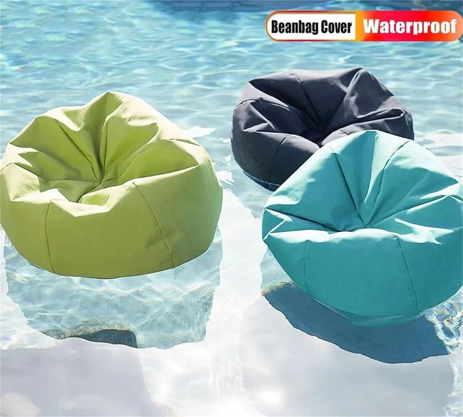 Oxford Bean Bag Chairs for Adults - Outdoor Waterproof Bean Bag Cover, Garden Beach Camping & Swimming Pool, Customized view 4