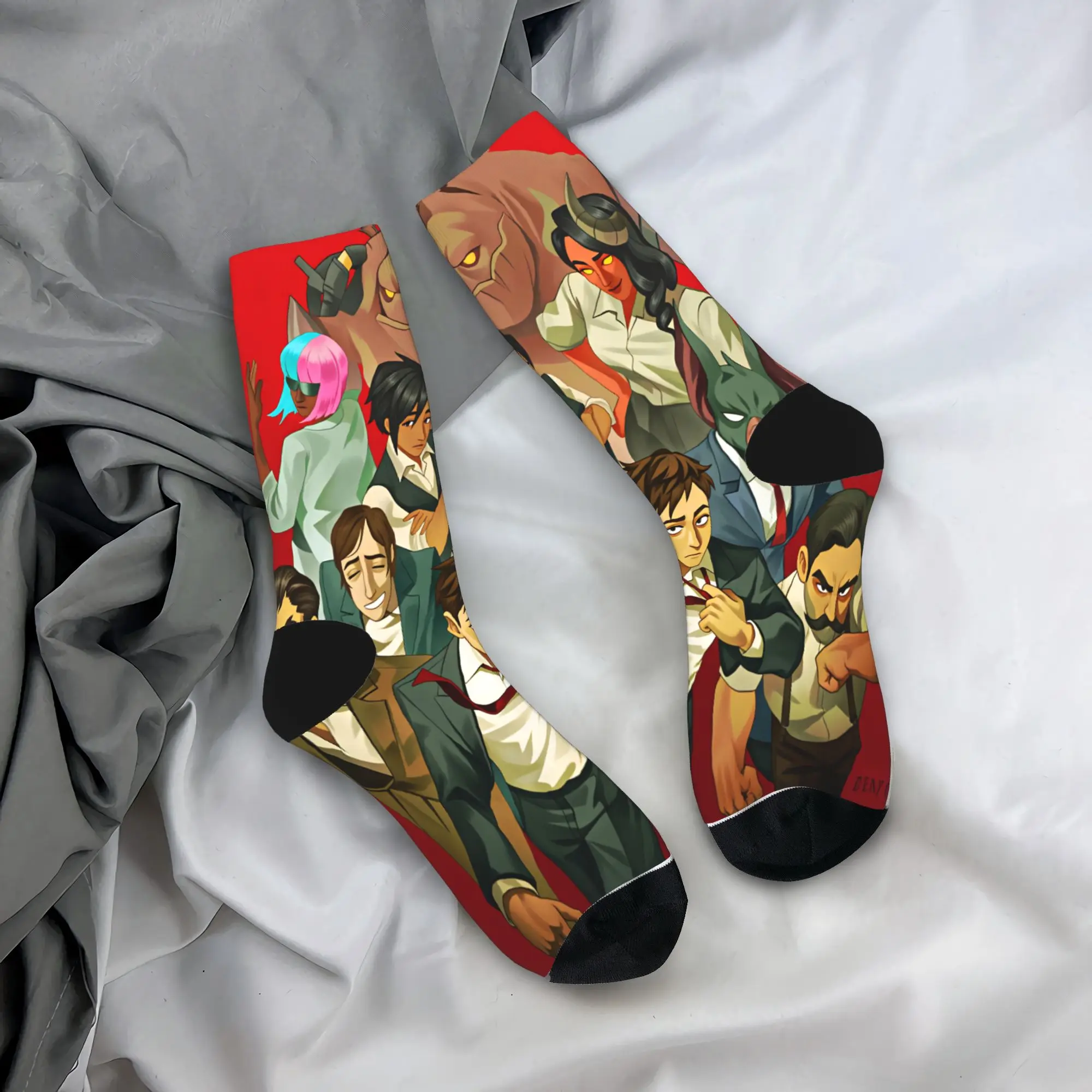 Dispatchs Games Stockings  Kawaii Socks Men's Breathable Socks Winter Cycling Printed Anti Bacterial Socks Gift Idea