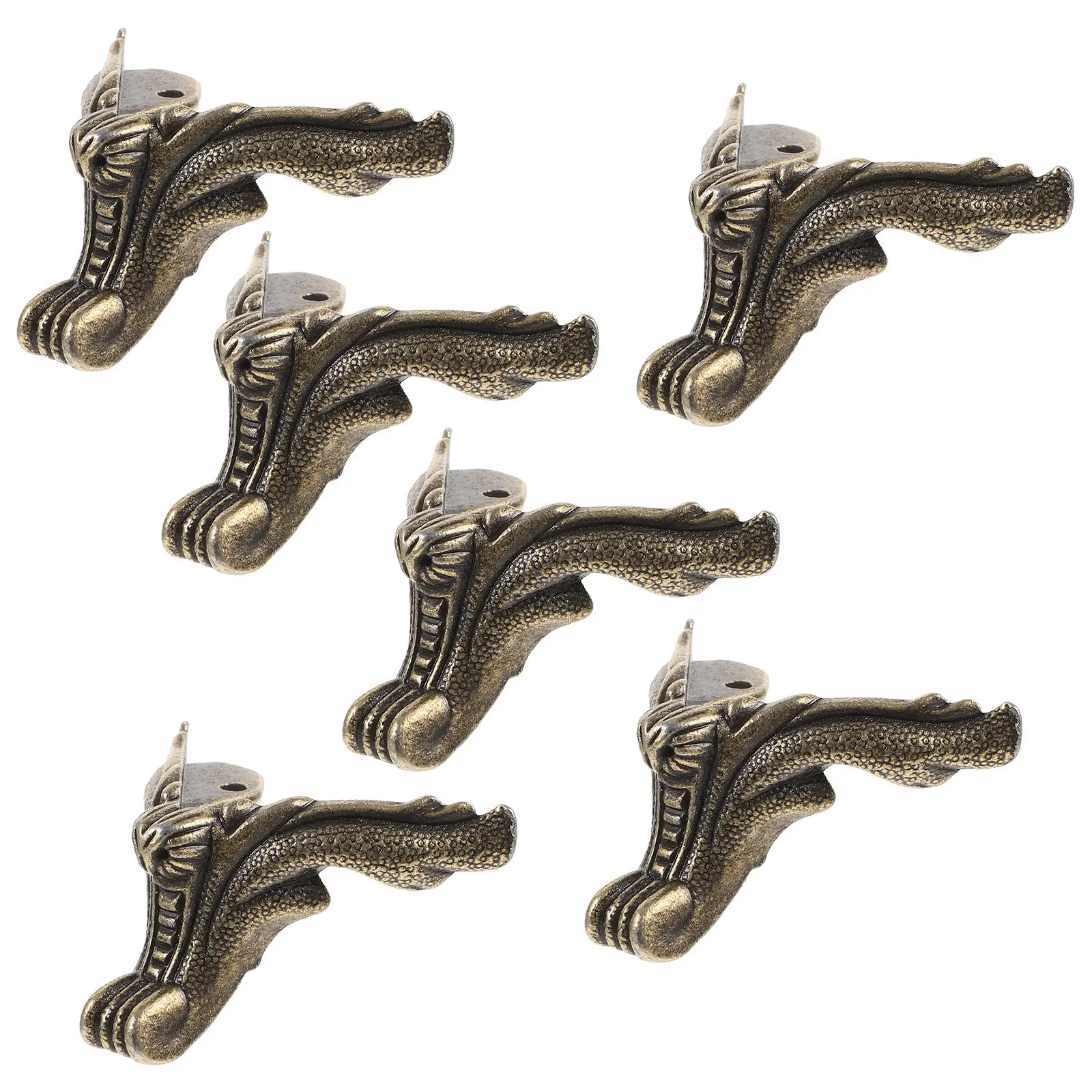 

6Pcs Furniture Wooden Box Support Legs Zinc Alloy Shape 30x42mm Sofa Bed Couch Replacement Furniture Legs Dark Green