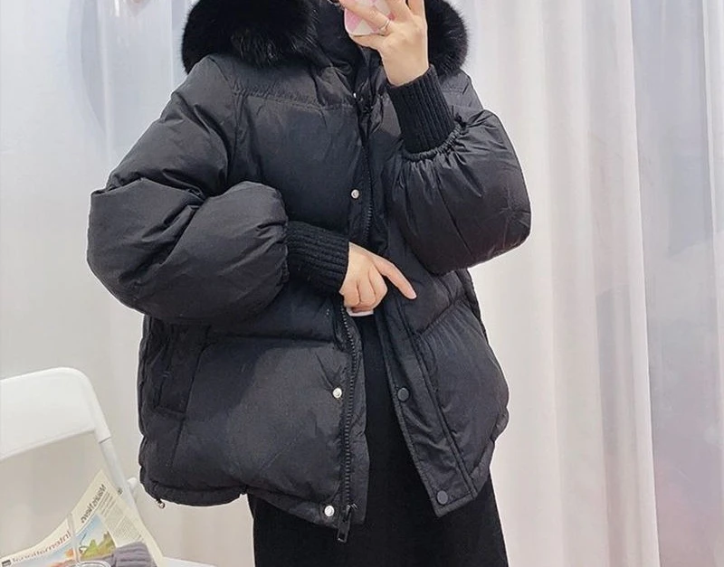 2025 Winter New Down Cotton Jacket Women's Short, Small, Loose, Thick Coat Fashionable