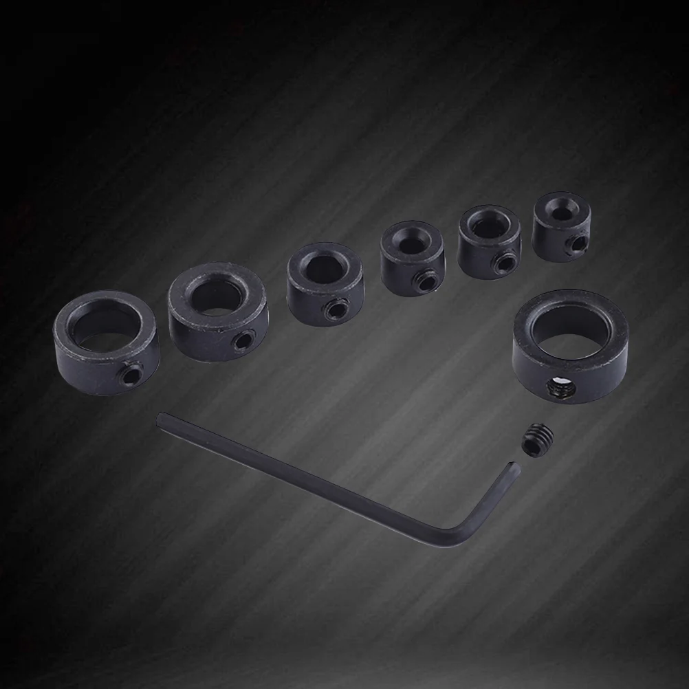 

7 pcs Drill Limit Ring for 3-12mm Depth Stop Collar Assortment Bit Clamp Set with Long Lasting Use for Fixing Drill Bits Manual