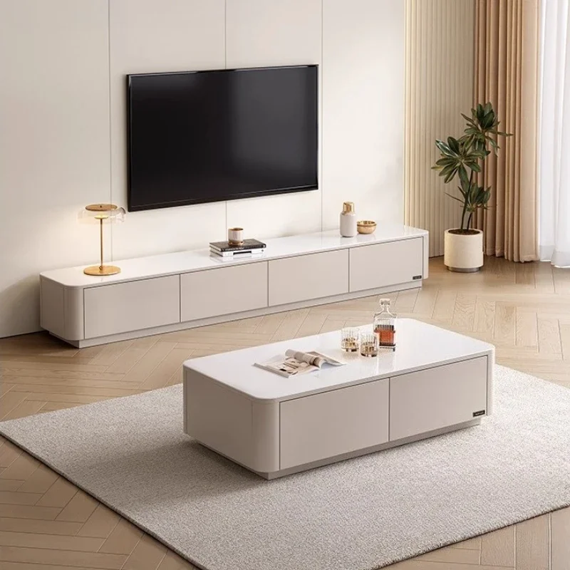 

Home Living Room Furniture Nordic Modern Simple Tempered Glass Coffee Table TV Cabinet Cheap Coffee Tables Side Table Desk