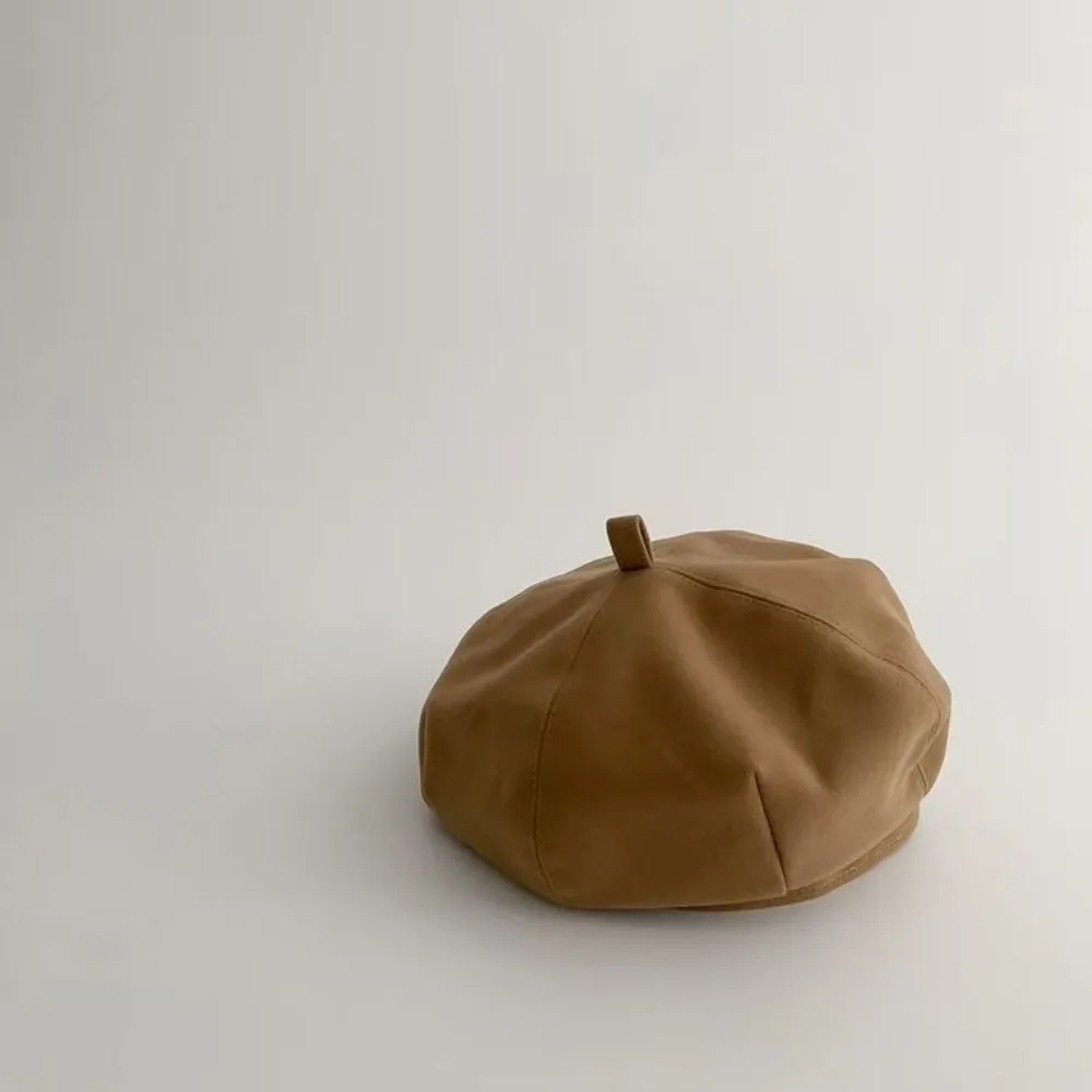 Cute Warm Children Winter Beret Hat Soft Ear Protection Pump