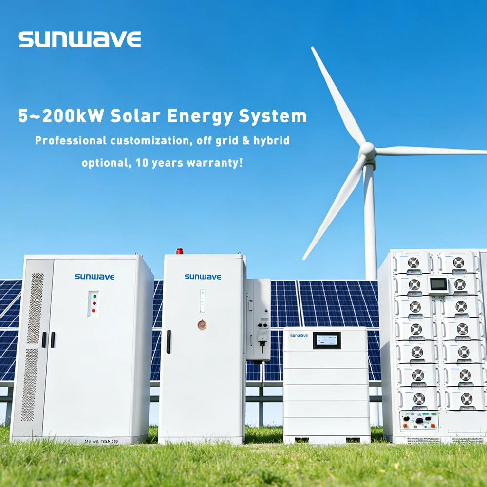 Sunwave 100KWH 200KWH 1MWH LifePo4 Battery Energy Storage System for Business, High Efficiency for Outdoor Energy Storage Power