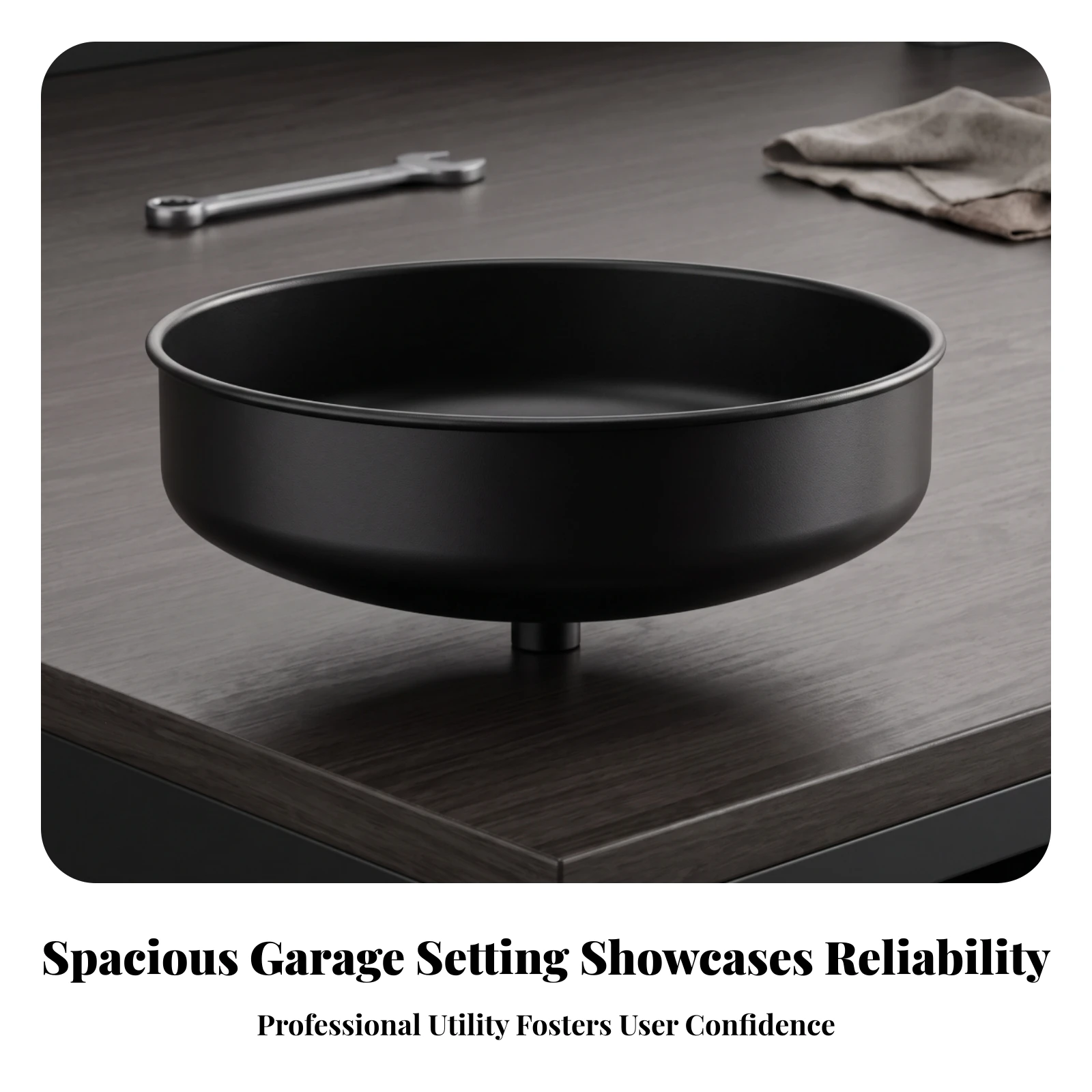 Oil Collection Pan Heavy-Duty Oil Drain Pan Fluid Container Leak-Proof Portable for Mechanics, Garages, Repair Shops