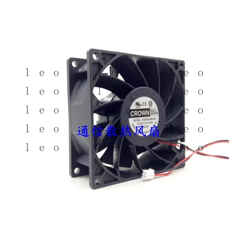 1PCS for CROWN AGE09238B24M DC24V 0.45A 2-wire chassis cooling fan 9038 9CM