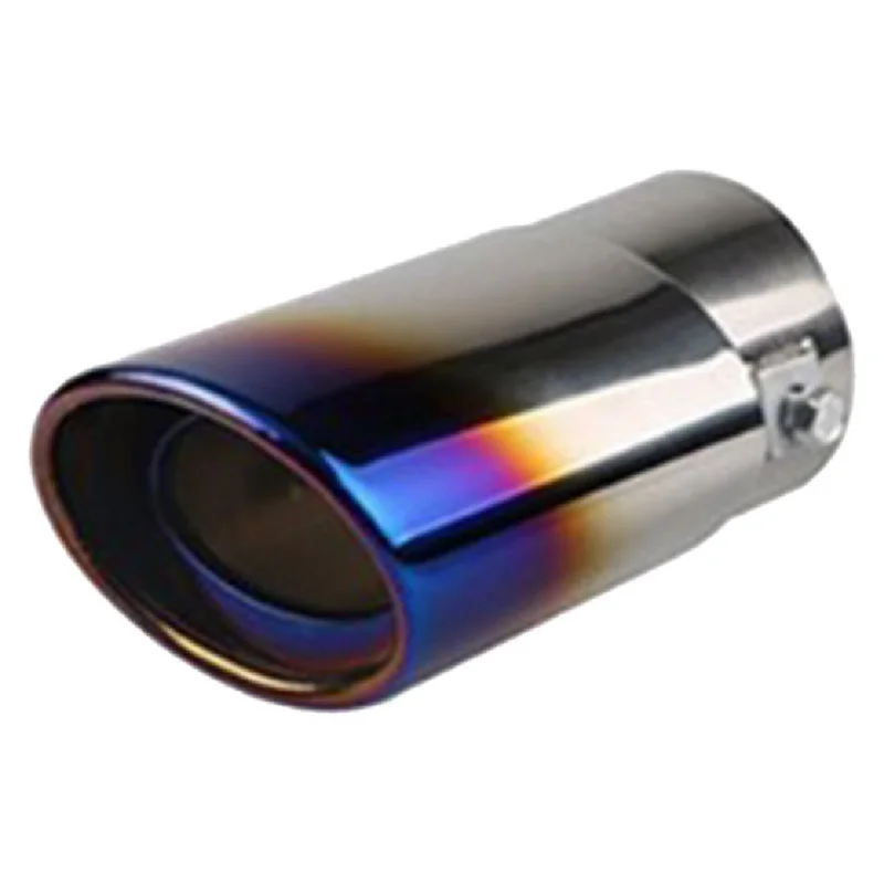 Car Stainless Steel Baked Blue Straight Exhaust Tail Throat Round Tube Universal Fits Car Accessories