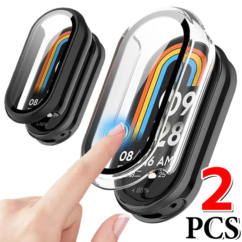 

Чехол на 1-2 шт. для Xiaomi Mi Band 10 9, защитные чехлы из закаленного стекла для экрана, защитный чехол с полным покрытием для Mi Band 10 9