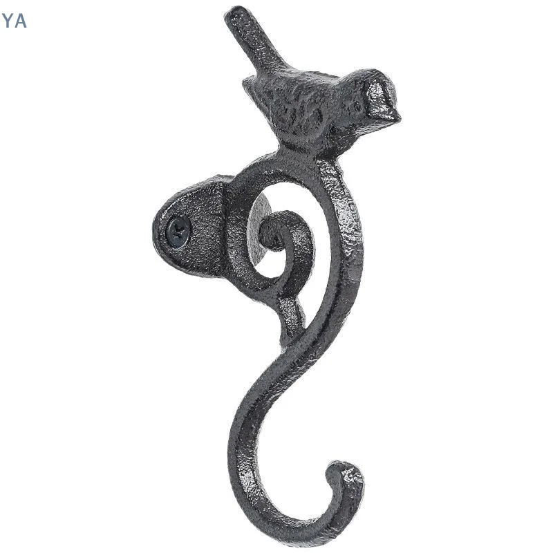 【SA】Vintage Rustic Cast Iron Wall Hook Heavy Duty Decorative Mounted Rack for Entryway Coat Backpack Hat Organizer