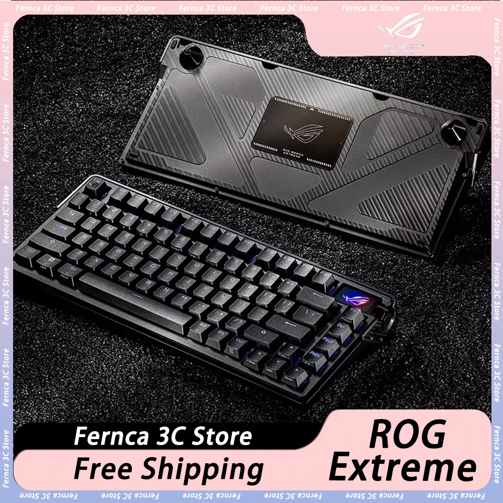 ROG Extreme Mechanical Keyboard Wireless Three Mode 8k Aluminum Alloy Black Hot Swap Keyboard Customized Pc Game Gift