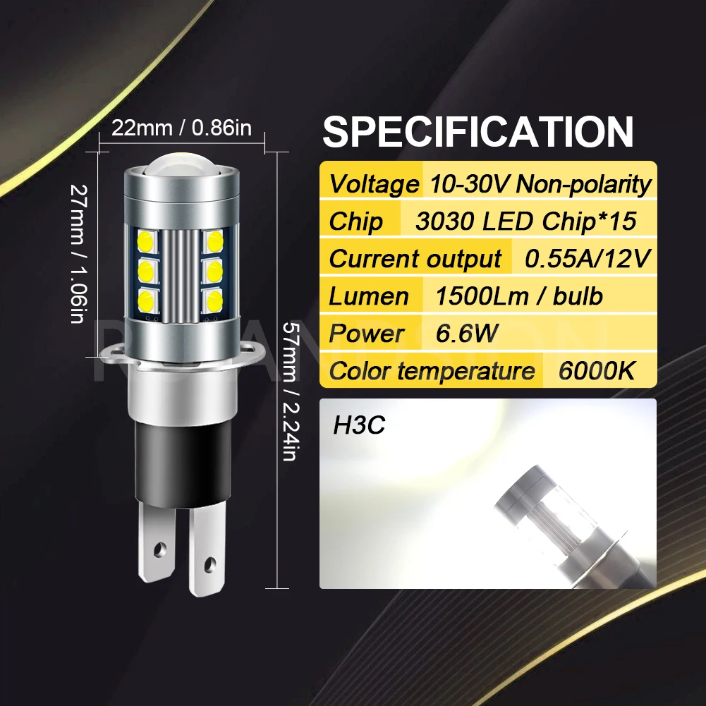 H3C H7 H8 H9 H11 المصابيح الأمامية لسيارة CANBUS 7 واط عالية الطاقة السيارات الشاحنات دراجة نارية أضواء 6500 كيلو العنبر السيارات LED كشافات #3