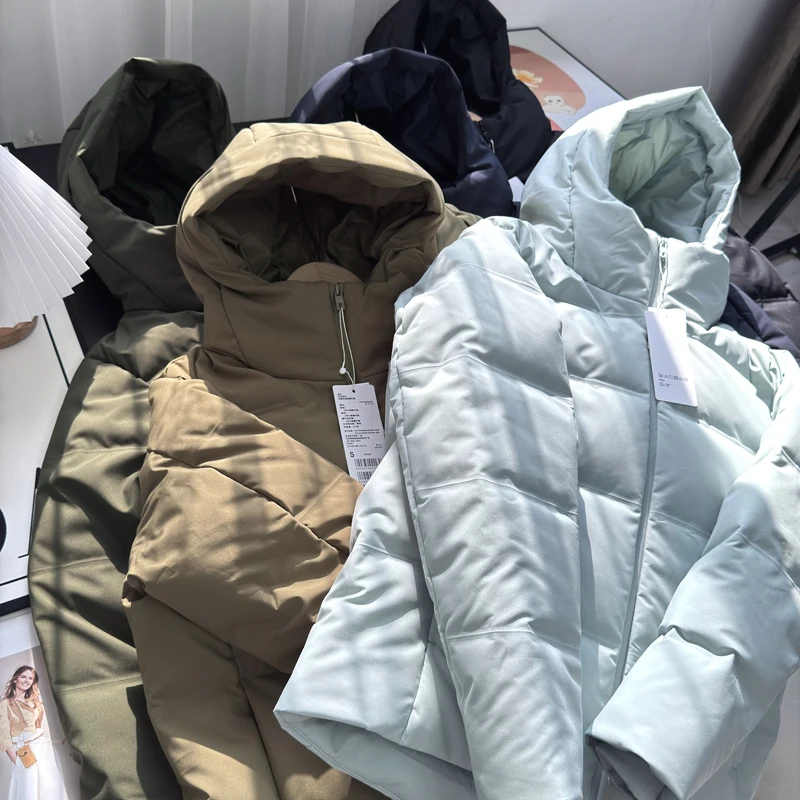 Thiened Du down Puffer Jaet Dameswinterjas met capuchon Warme, gezellige U-merkkleding Sl Glued Du Feather Jaet