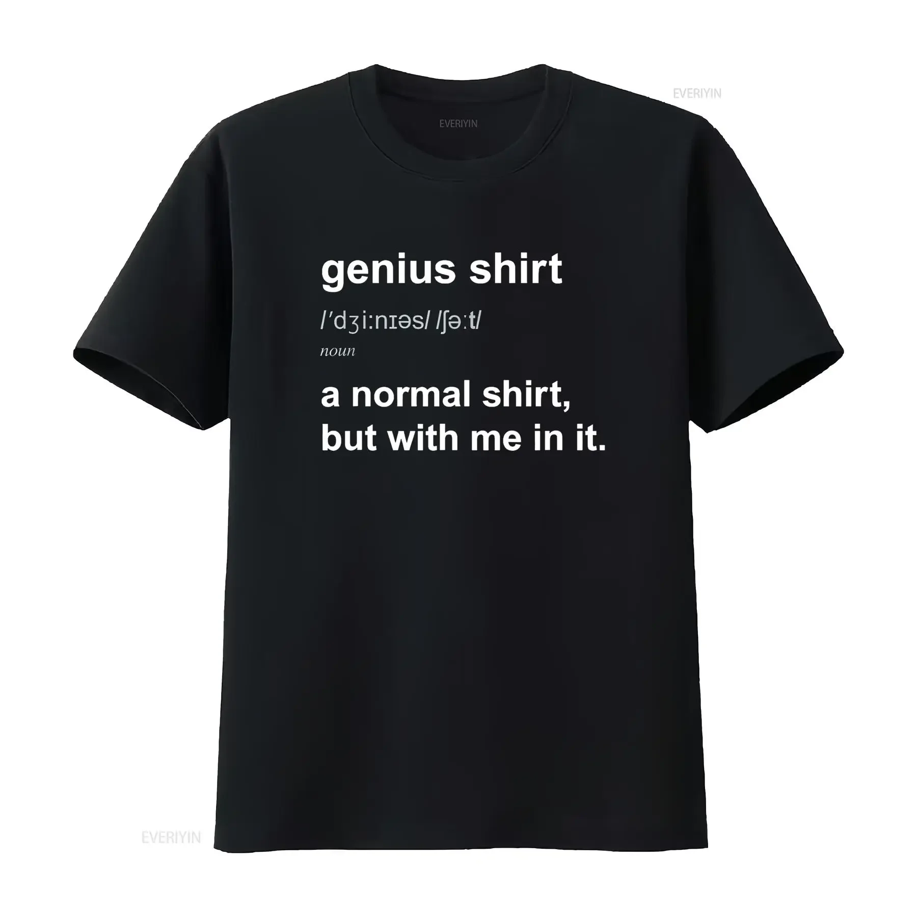 Funny Genius T Shirt Intelligent Brainy Humor Smart Joke  vintage Washed Stretched Casual Versatile Slightly Stylish Soft