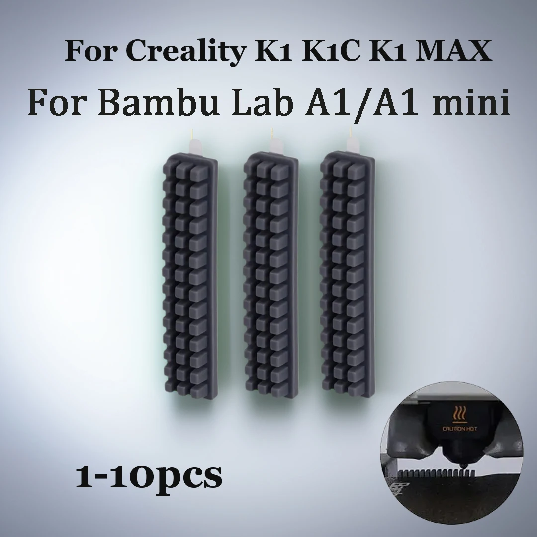 

Силиконовая щетка для стеклоочистителя Creality K1 K1C K1 MAX, инструмент для очистки насадок для 3D-принтера, силиконовая щетка для стеклоочистителя Bambu Lab A1