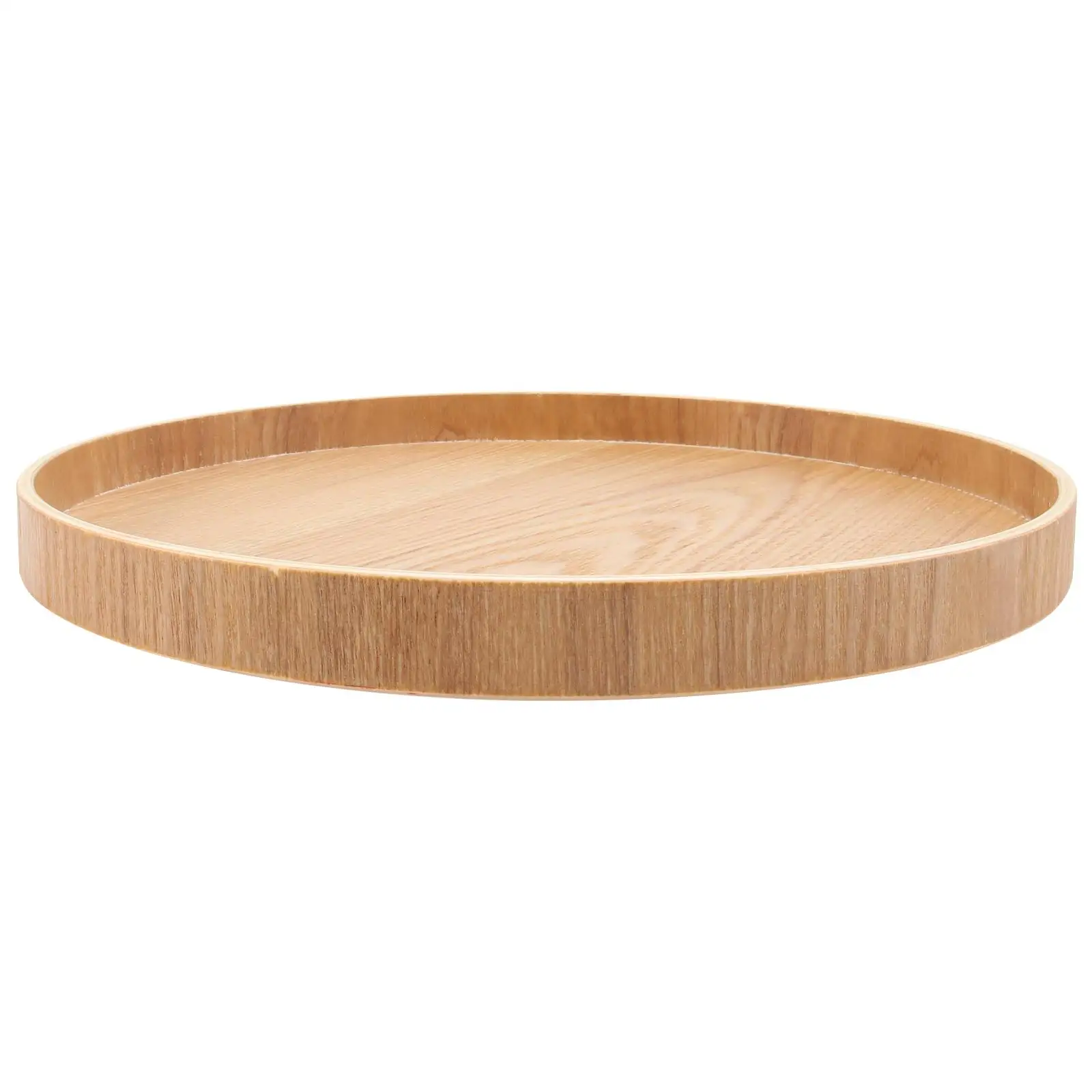 Bandeja de té de madera, mesa de centro redonda, plato de almacenamiento de aperitivos y sushi, frutero decorativo, Material Premium, uso práctico