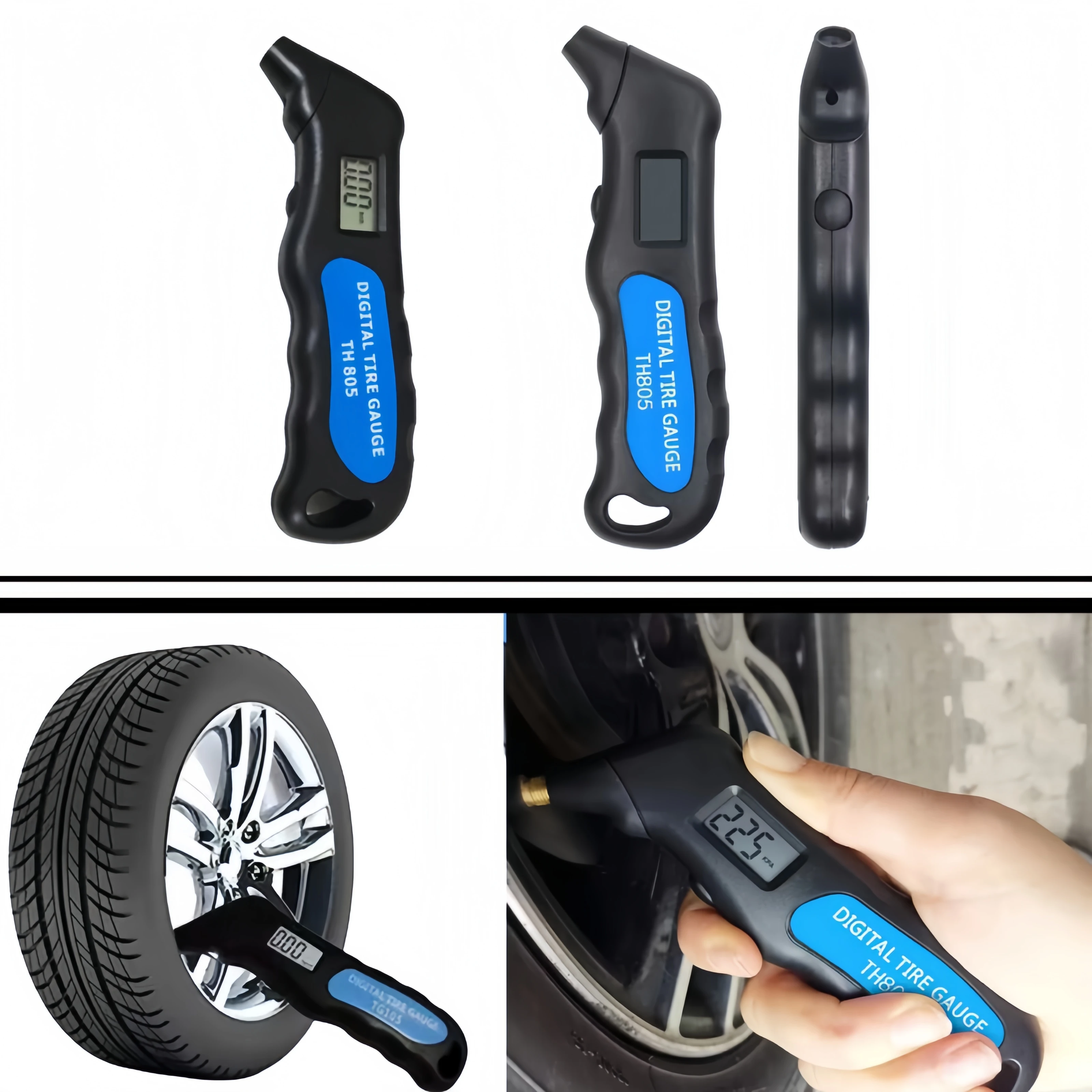 Digital Tire Pressure Gauge High Accuracy LCD Display TG105 Auto Car Truck Motorcycle Bike Tire Pump Accessories Tool