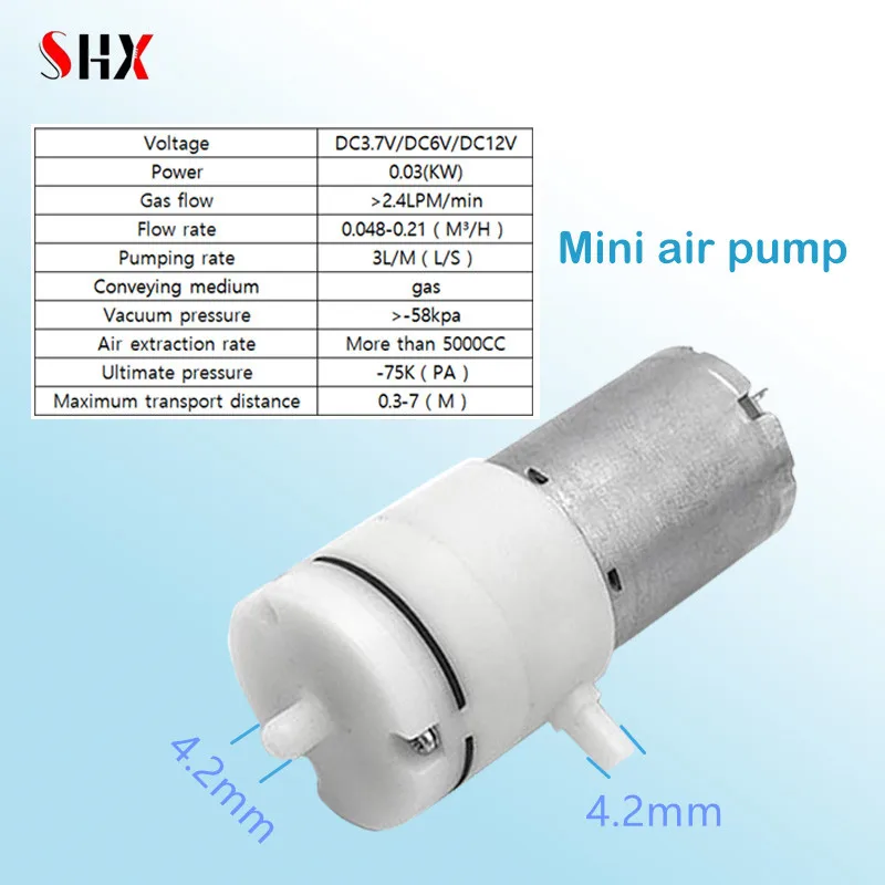 Mini Air Pump 370 Vacuum pump Household electric suction pump Vacuum pump bag suction pump miniature vacuum machine