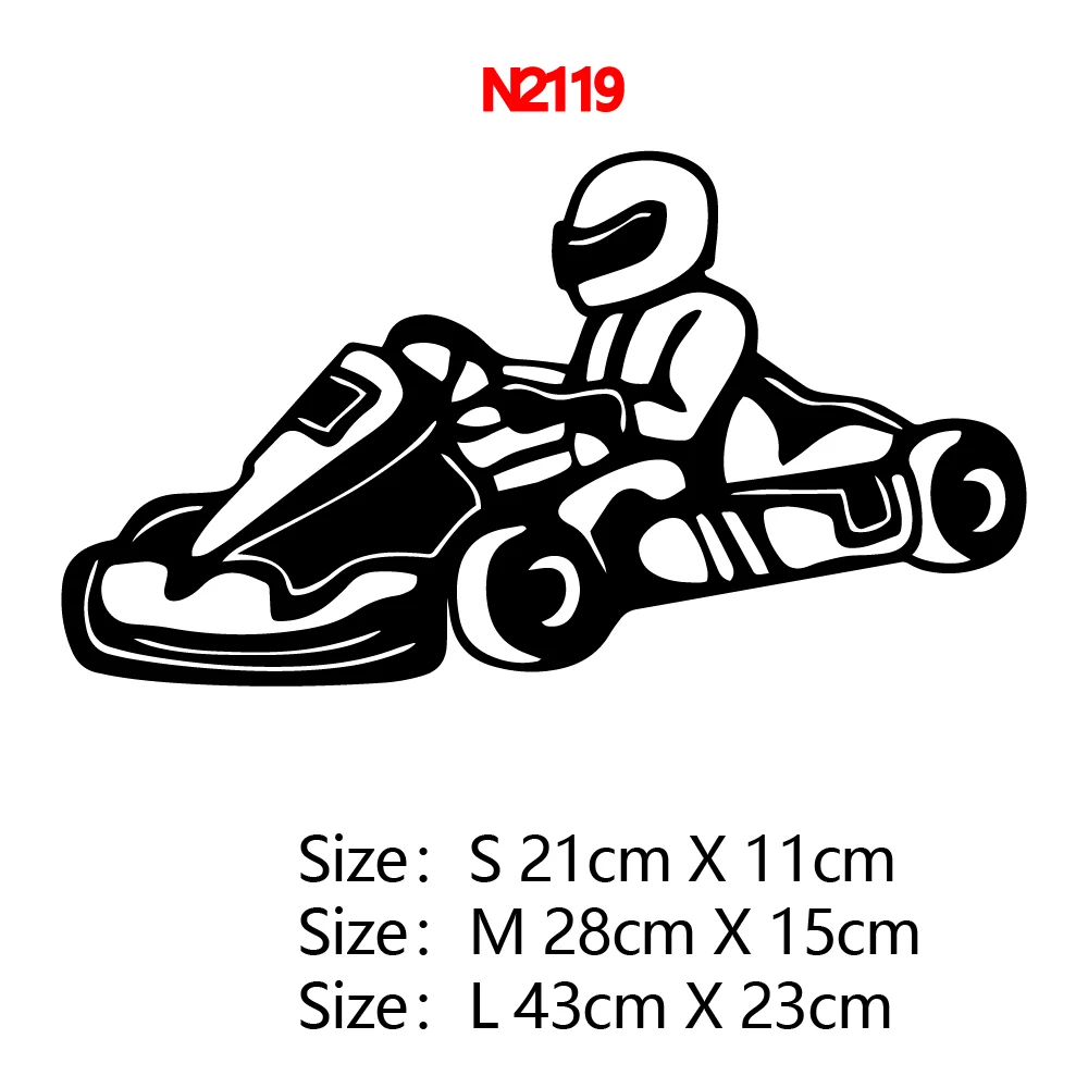 Creative Karting Car Stickers And Decals Fashion Vinyl Car Decorative Accessories Black/White