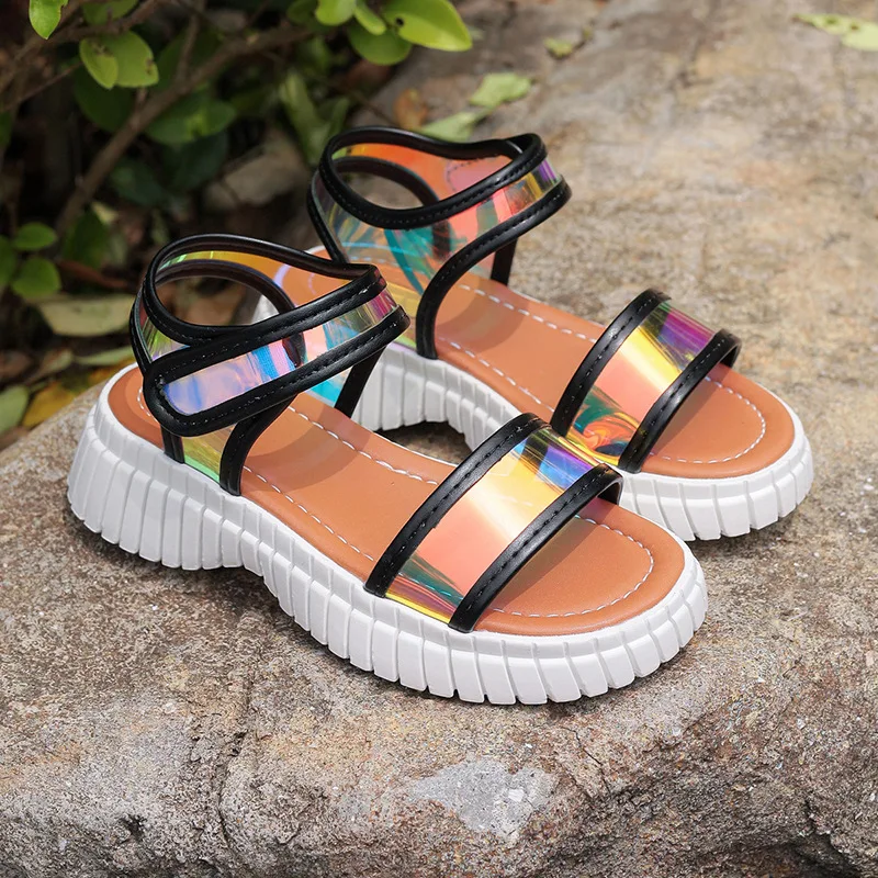 Sandalias antideslizantes de suela suave para niños y niñas, zapatos de playa, novedad, Verano