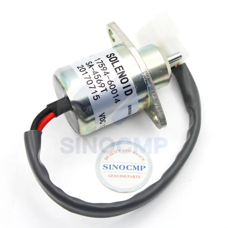 

1 Piece 12V Stop Solenoid Valve 1503ES-12A5UC5S 17454-60010 SA-4569-T 16616-60010 17594-60014 Fits for Kubota D905 Excavator