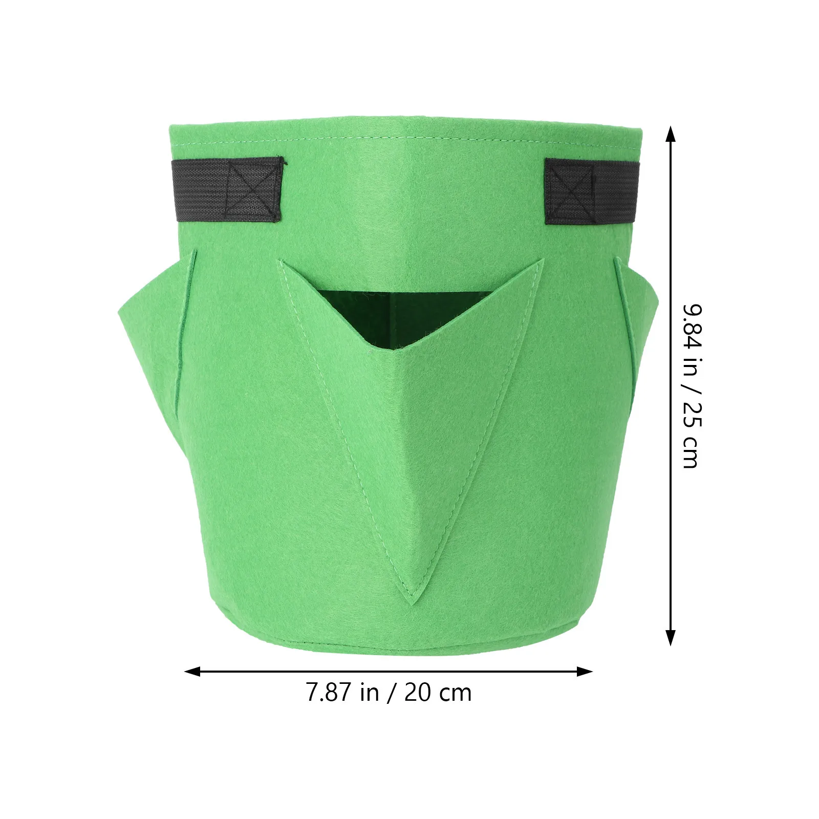 

1pc 5 Gallon Felt Planting Bag Strawberry Planter Breathable Grow Bags Garden Nursery Containers Hanging Gardening Accessories