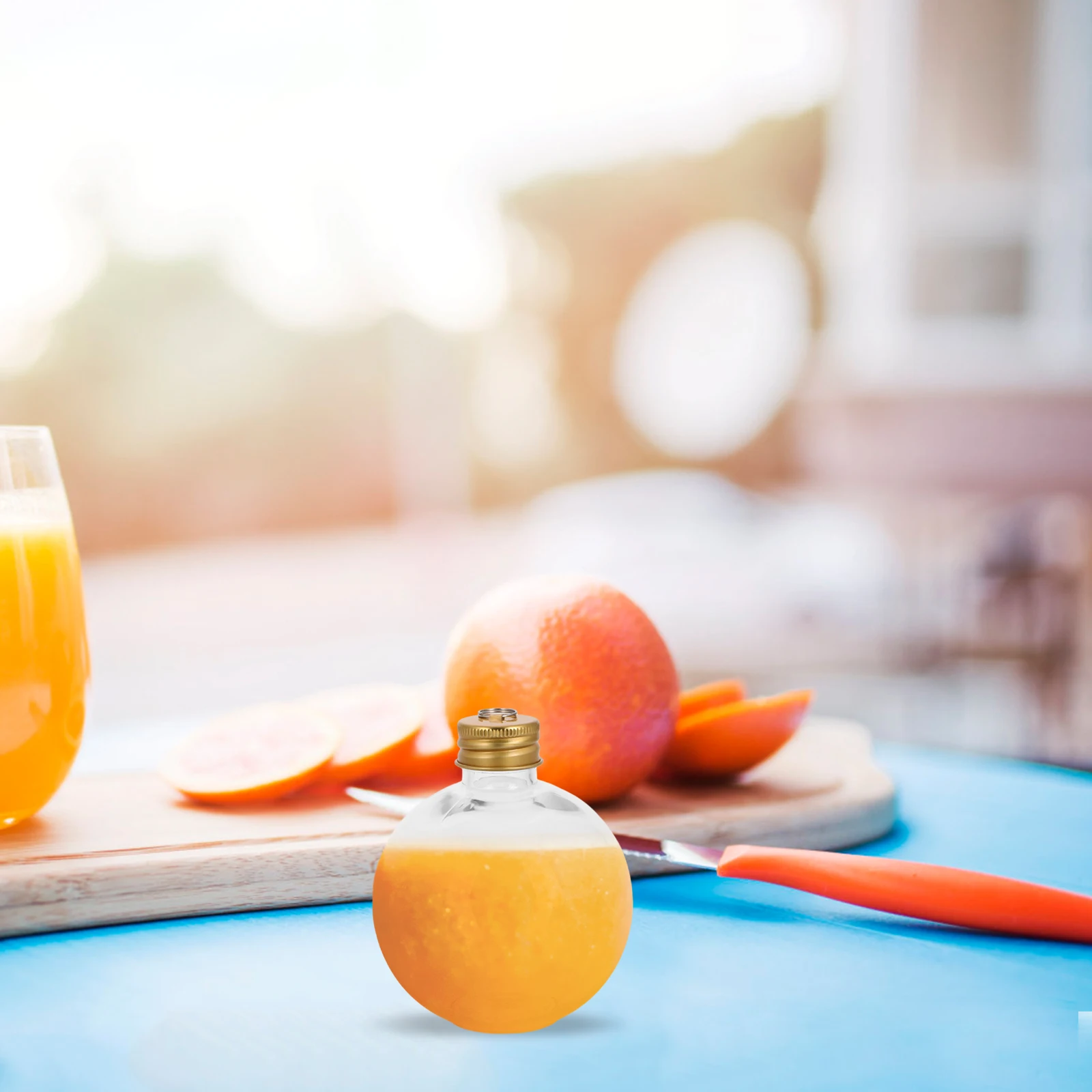 

10Pcs Bulb Shaped Bottle Multi Function Portable Clear Milk Bottles Bpa Free Drink Containers for School Work Travel