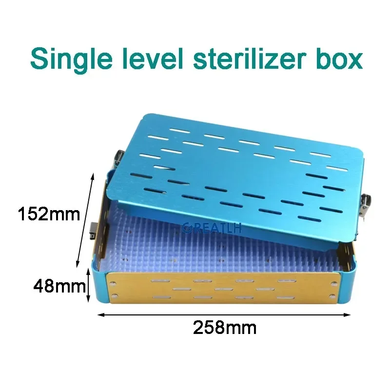 GREATLH Desinfektion sbox Sterilisation schale Box Fall mit Silikon pad autoklav ierbare Box 9