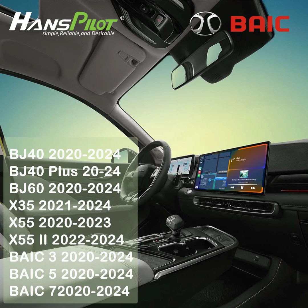 Baic BJ40 BJ40 Plus BJ60 X35 X55 X55 II BAIC 3 BAIC 5 carbitlink smartlink łatwe połączenie do bezprzewodowego CarPlay Android Auto