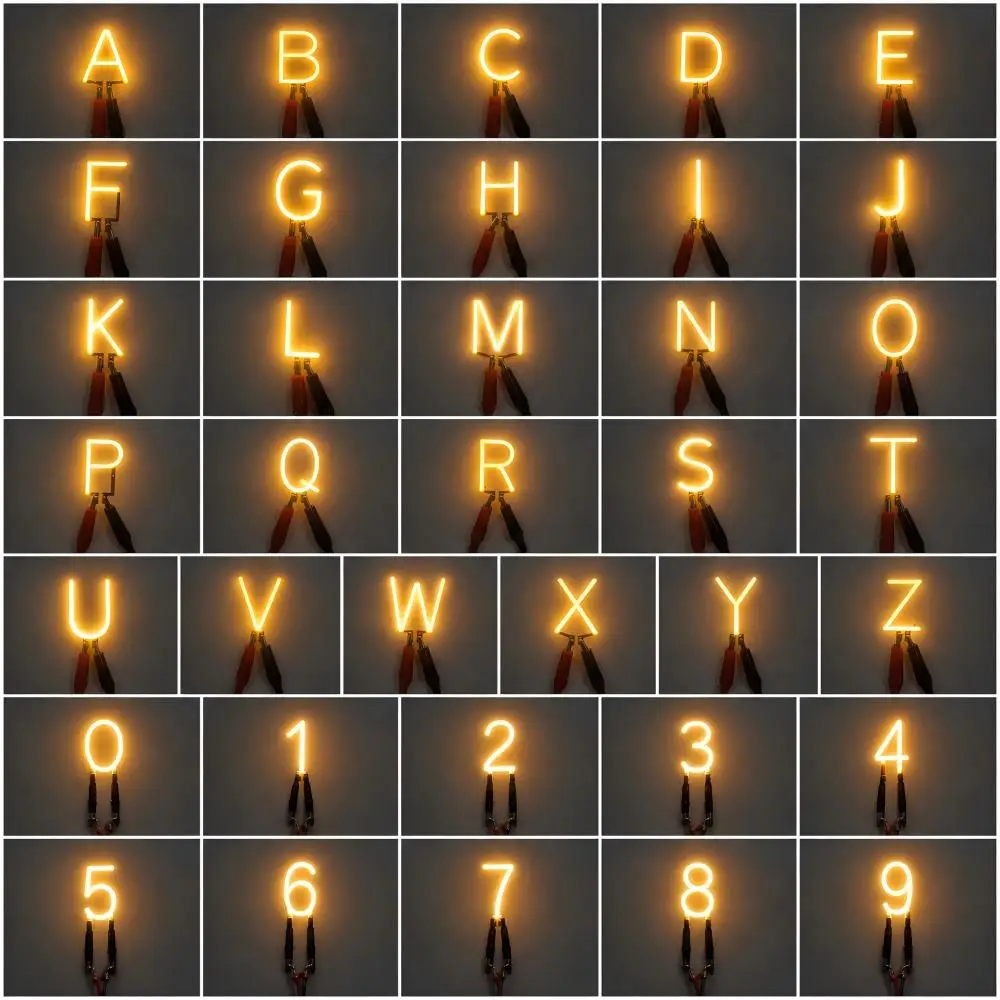Warm Cool White 0-9/A-Z Letter 3V LED Filament DIY Decor Light Accessories Street Stall Wedding Bar Home Table Ornament Parts