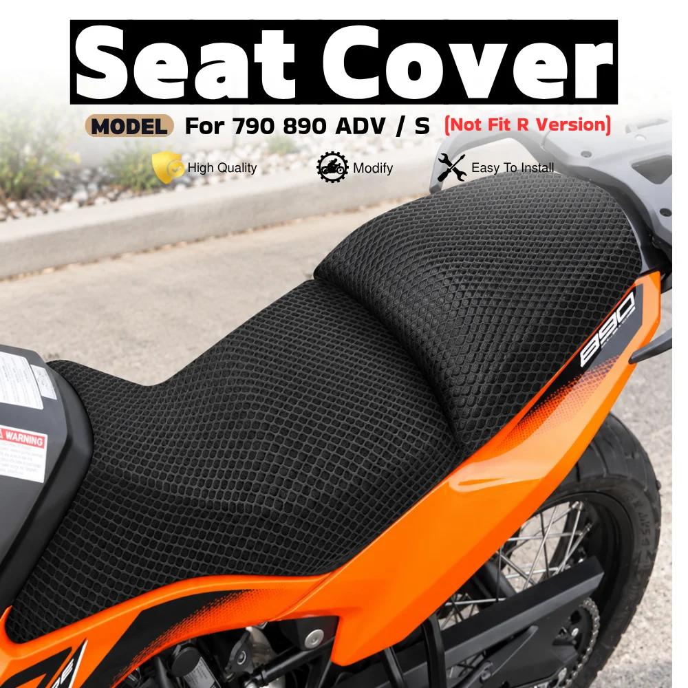 3D Mesh Motorcycle Seat Cover Net For 790 890 ADV 790 890 Adventure S Breathable Anti-Slip Cushion Protection Moto Accessories