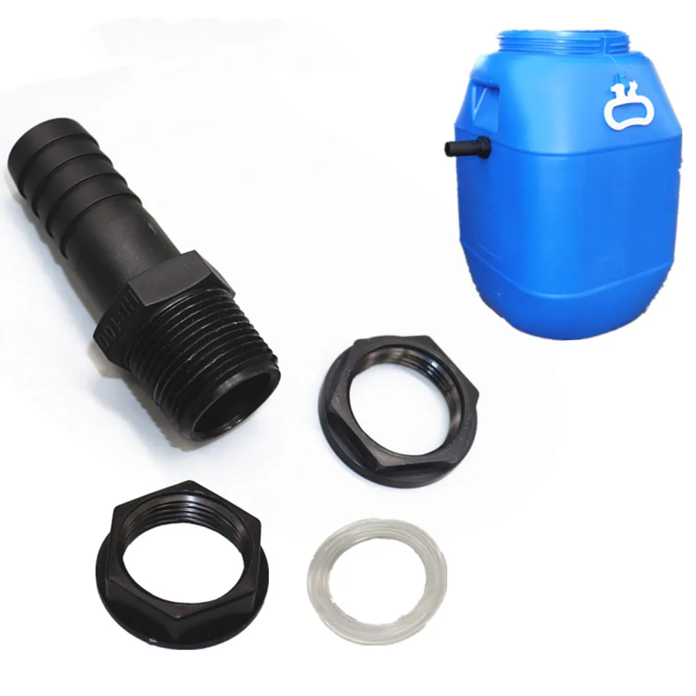 

Plastic Quick Connector Hight Quality 1in Overflow Pipe Garden Watering Connector & Nut Fits 1in + Washer Hight Quality