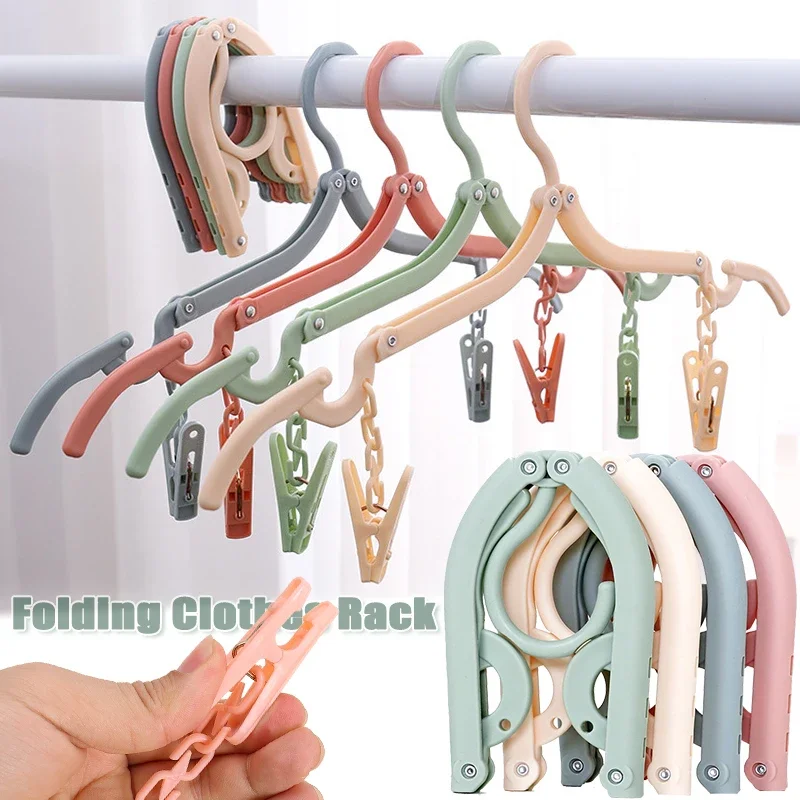 1/3pcs Portable Travel Drying Rack Folding Hangers Space Saving Telescopic Clothes Underwear Sock Detachable Hook Clip Organizer