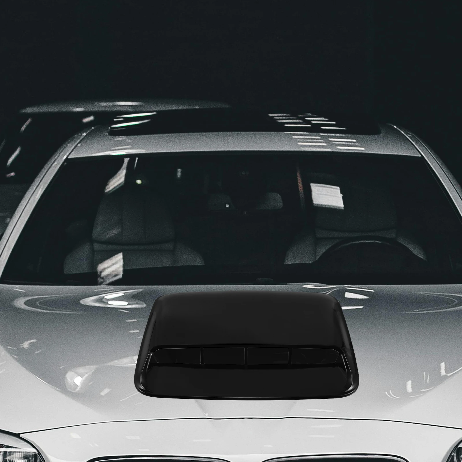

Universal Bonnet Cover Decorative Unique Vents Durable Abs Engine Protection Easy Installation Precision Craftsmanship Car Air