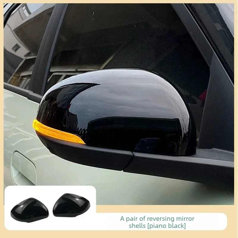 Pour Geely EX2/Xingyuan : Coque de protection pour rétroviseur, autocollant décoratif pour coque de rétroviseur, outils de modification pour noircir les patchs