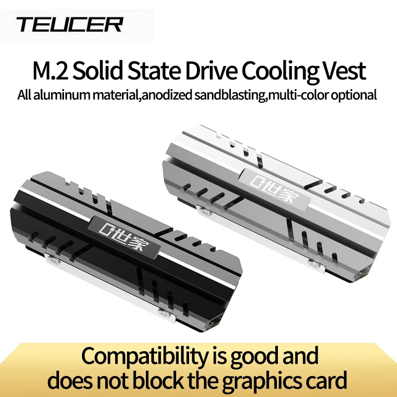 TEUCER Aluminum 5V ARGB M.2 ssd Hard Disk Heatsink Heat Dissipation Radiator Cooling Silicon Therma Pads Cooler M2 NGFF 2280