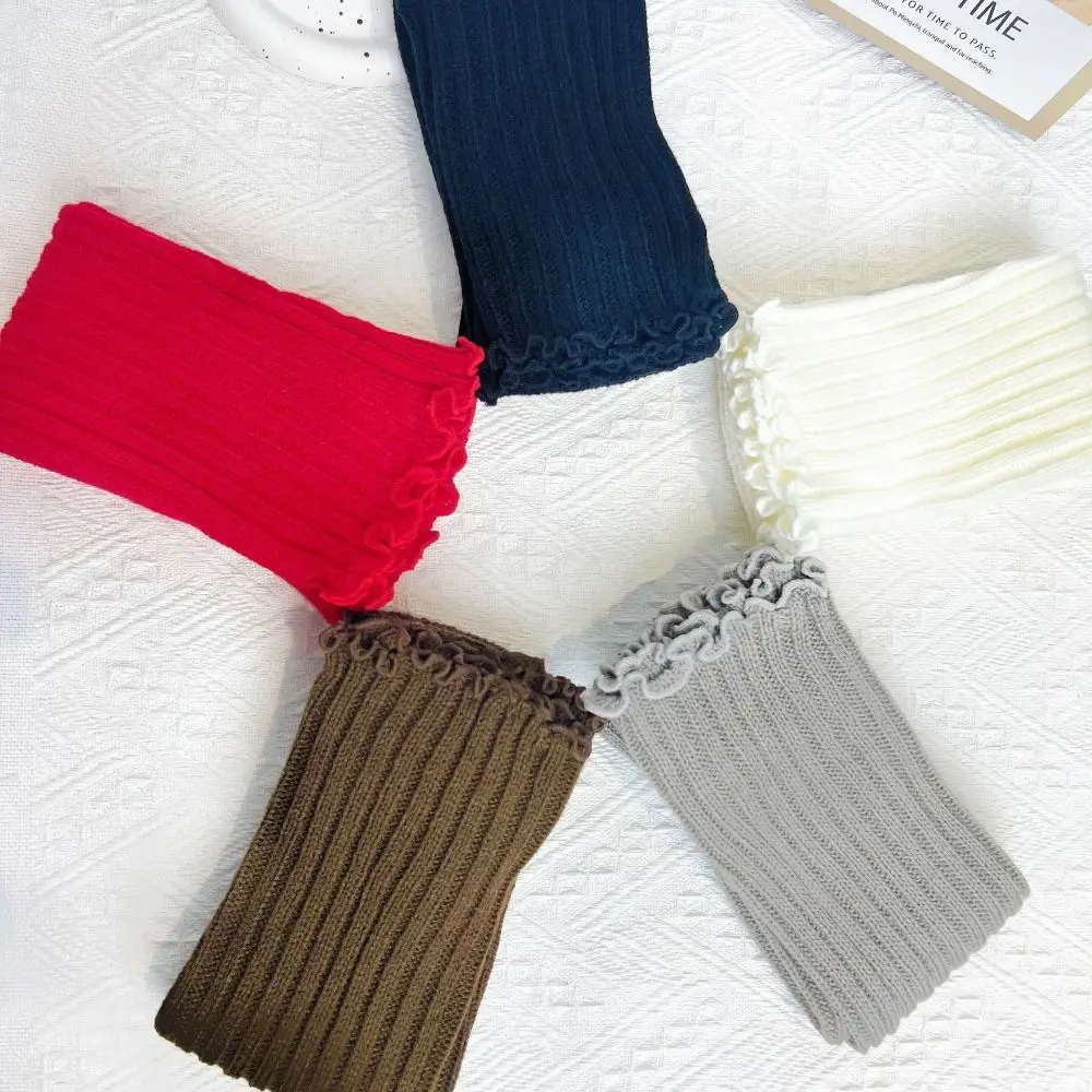 Fashion Bow Leg Warmer Warm Foot Cover Long Socks Knitted Heap Heap Socks Girls