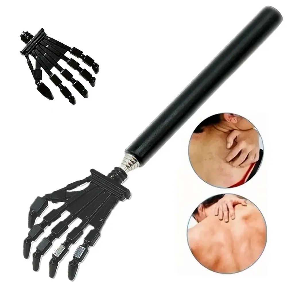 Extra-Long Extendable Back Scratcher Stainless Steel Non-Slip Grip Handheld Massager Portable Back Massager Tool
