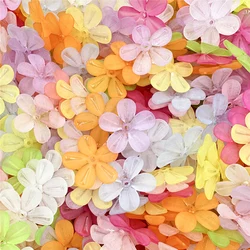 10pcs/lot 28.5mm 5 Petals Flower Beads Caps Receptacle DIY Making Frosted Semi Transparent Handmade Hairpins Material