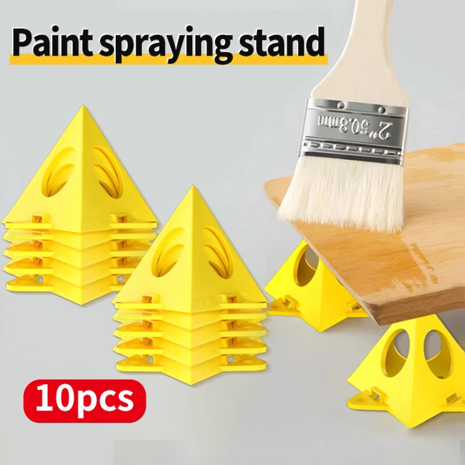 Ideal High-quality Yellow Triangular Painted Cushion Block Set - Precision Coated Woodworking Paint Brackets for Air Dry Spray P