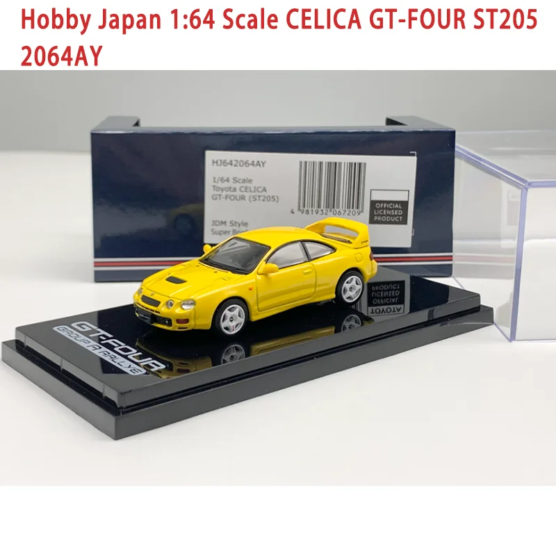 Hobby Japan Diecast 1:64 Scale CELICA GT-FOUR ST205 Alloy Simulation Car Model Hobby Collection Souvenirs Gift Static Display