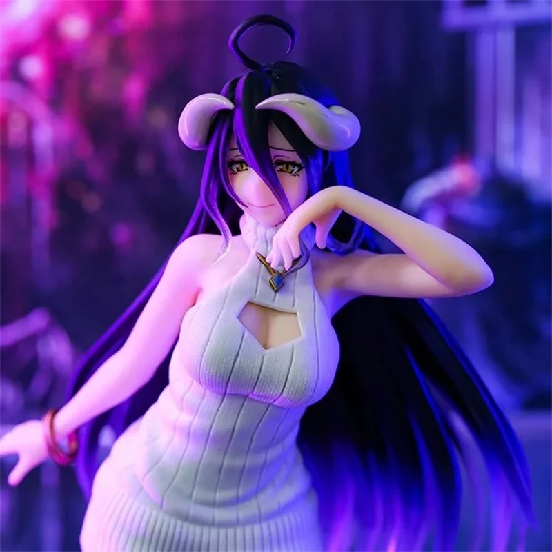 21cm Overlord Albedo Anime Figure Woolen Dress Albedo Action Figure Ainz Ooal Gown Figurine PVC Model Toys Doll Adult Collection image 2