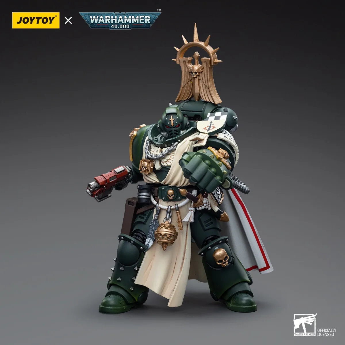 【Accessories】JOYTOY Warhammer 40k 1/18 Action Figures Dark Angels Master with Power Fist Model Toy
