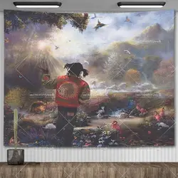 Chief Keef In De Tuin Van Eden Muur Opknoping Wandtapijten Hippie Hippop Rapper Wandtapijten Meme Esthetische Slaapkamer Decoratie