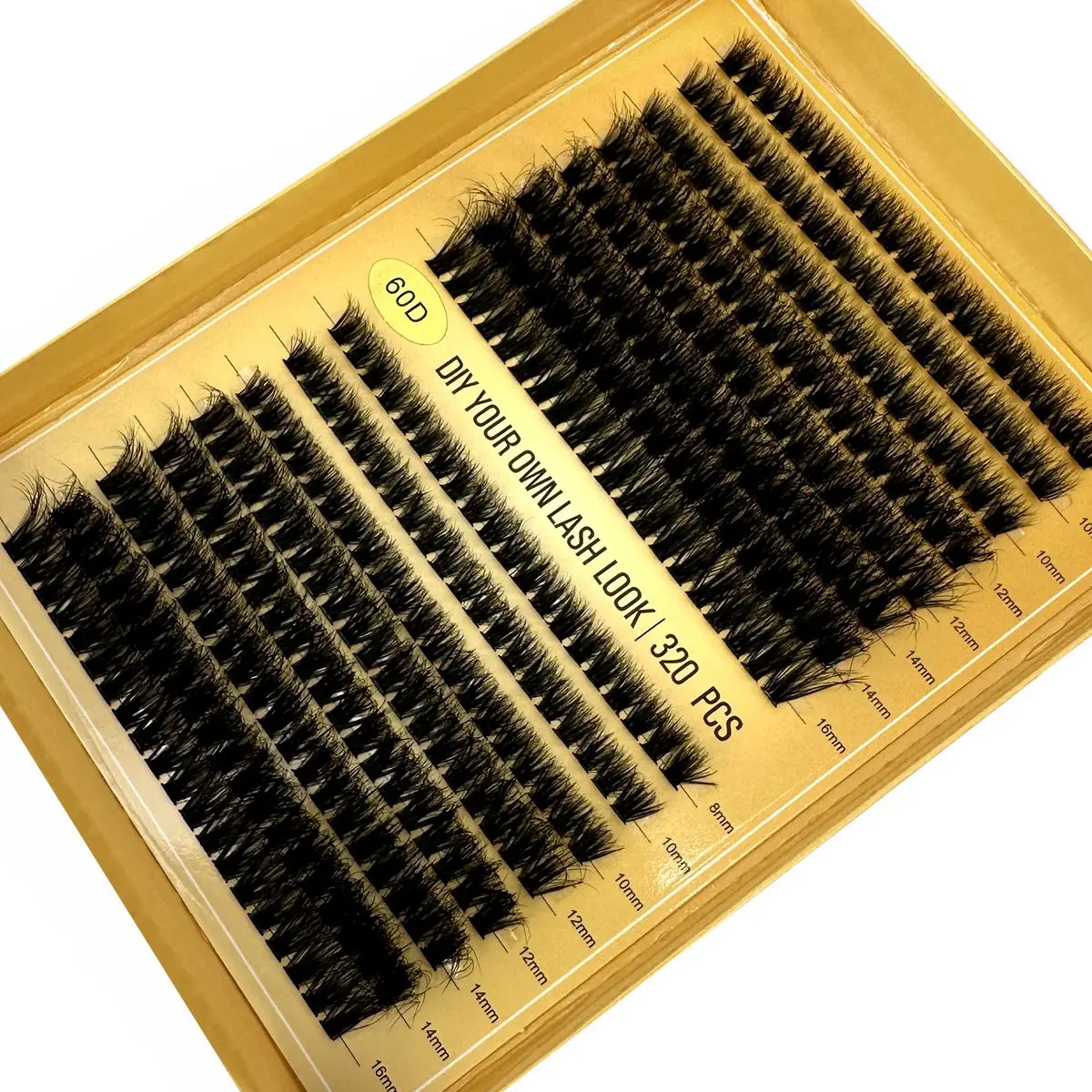 320Ps DIY 5D Fluffy Lash Clusters 60D 80D 100D Dicke Wimpern Cluster D/DD Curl Wispy Einzelne Wimpern 9-16mm Wimpern Verlängerung – Detail 2