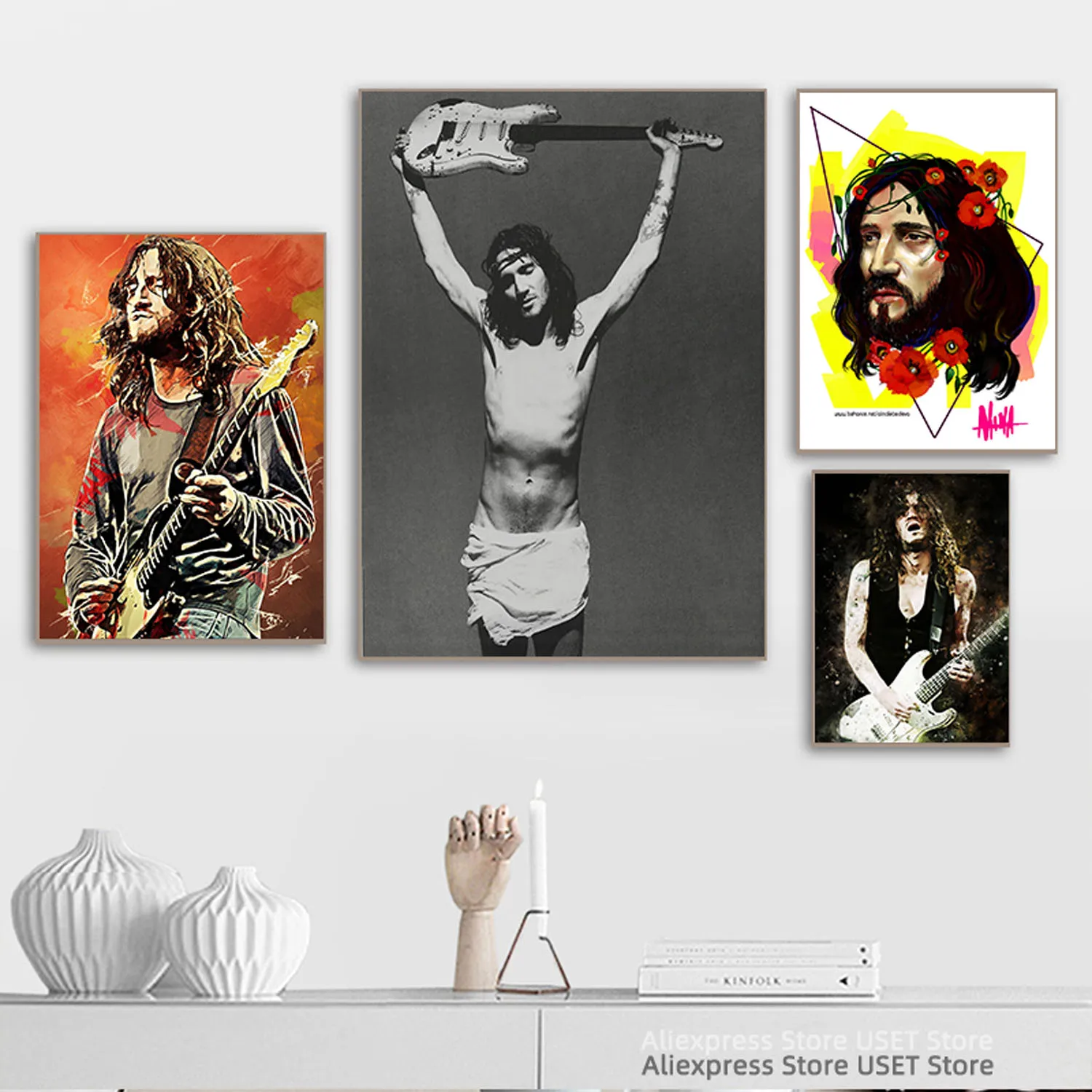 john frusciante  ,Singer Band Cover Album Music Star Canvas Posters and Prints Canvases Painting Home Decoration